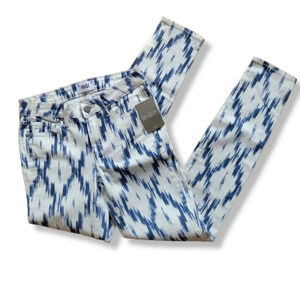 PAIGE,  Verdugo Ultra Skinny Mid-Rise Indigo Print Jean, 27